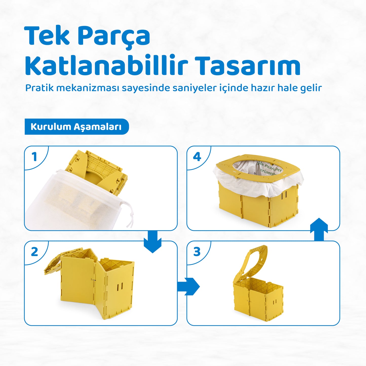 Seyahat Tipi Lazımlık Küçük Boy Katlanabilir Taşınabilir Çocuk Tuvalet