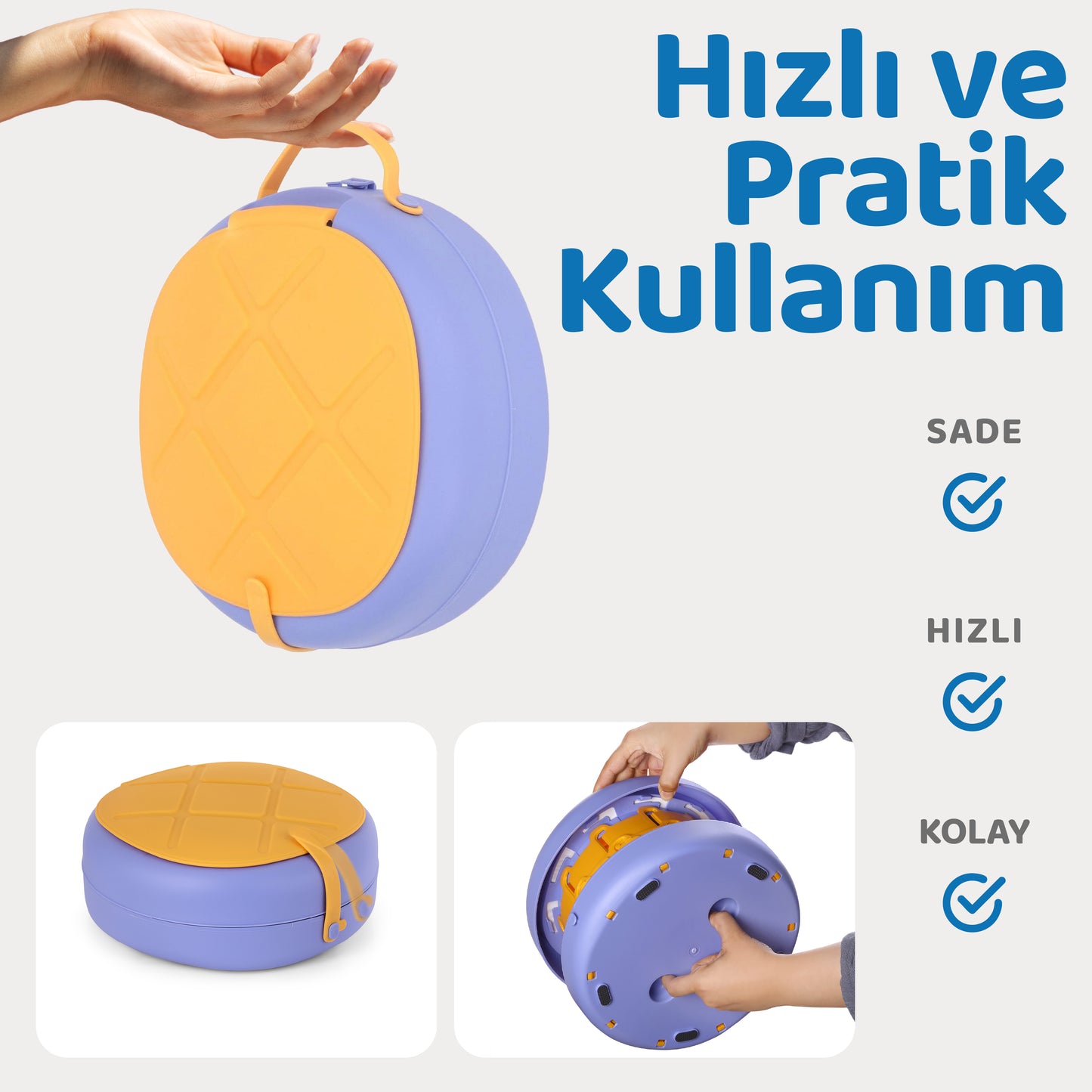80 Kg Taşıma Kapasiteli Katlanabilir Portatif Bebek Lazımlığı