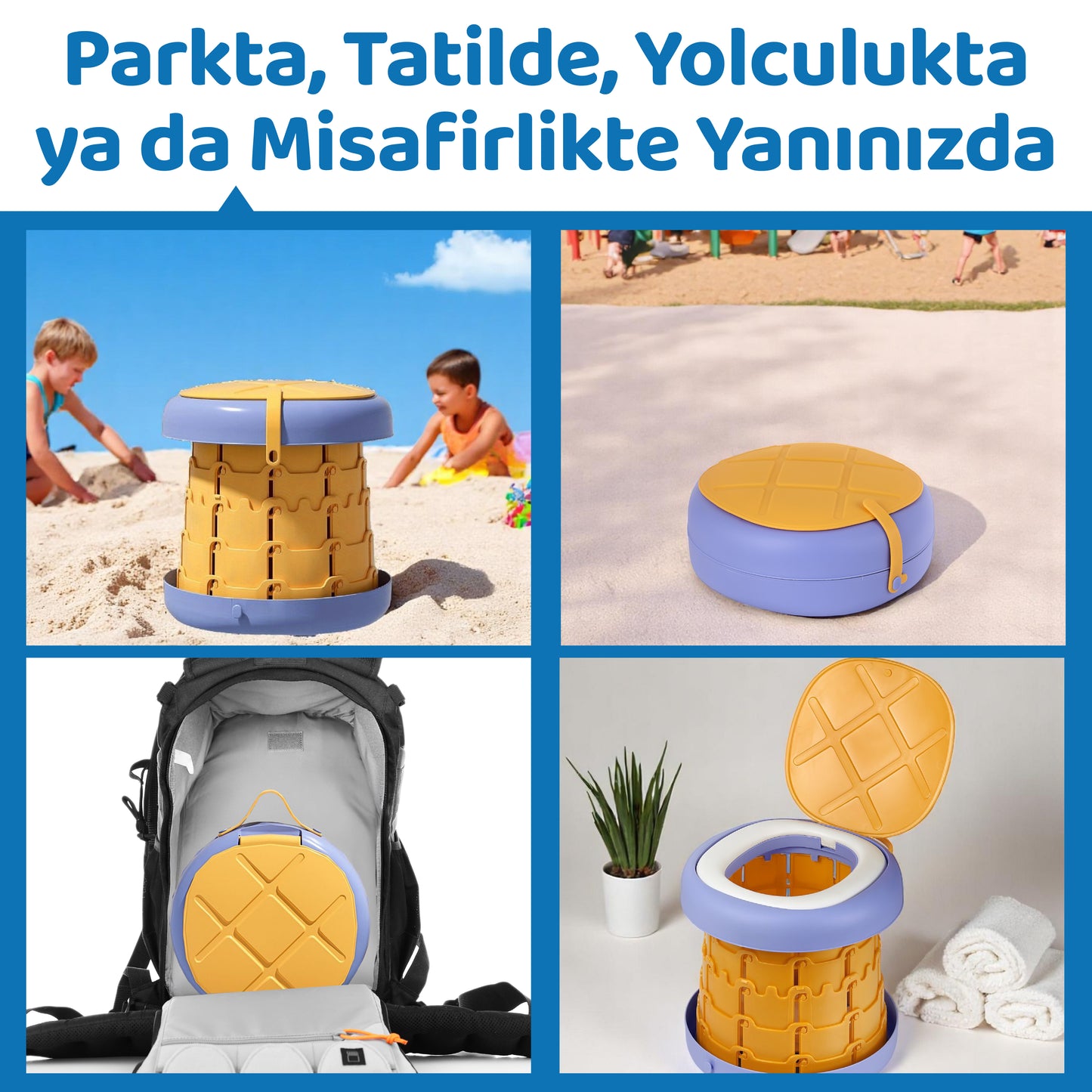 80 Kg Taşıma Kapasiteli Katlanabilir Portatif Bebek Lazımlığı