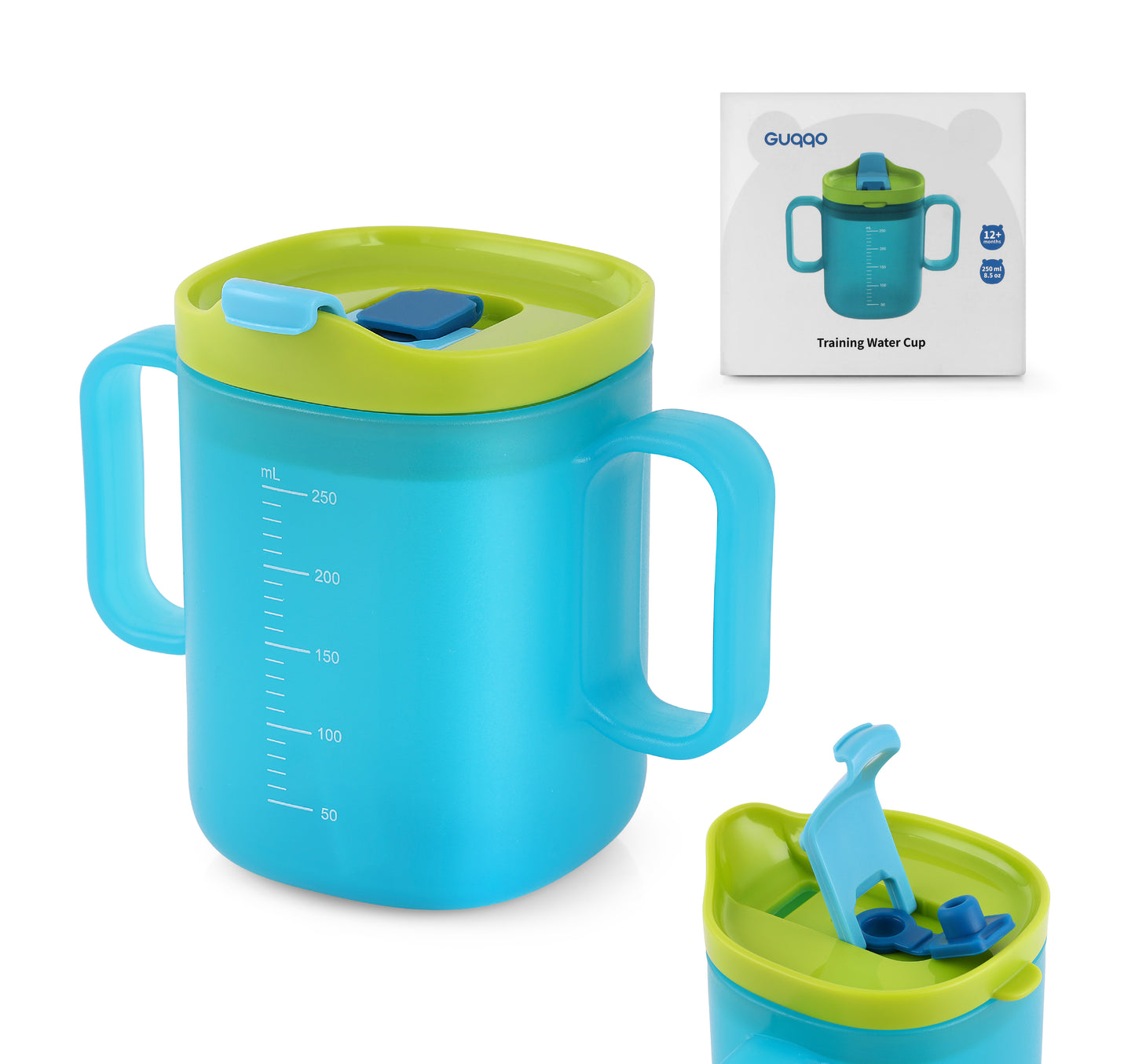Bebek Suluk, Alıştırma Bardağı, 250 ml, Çok Fonksiyonlu, Guqqo