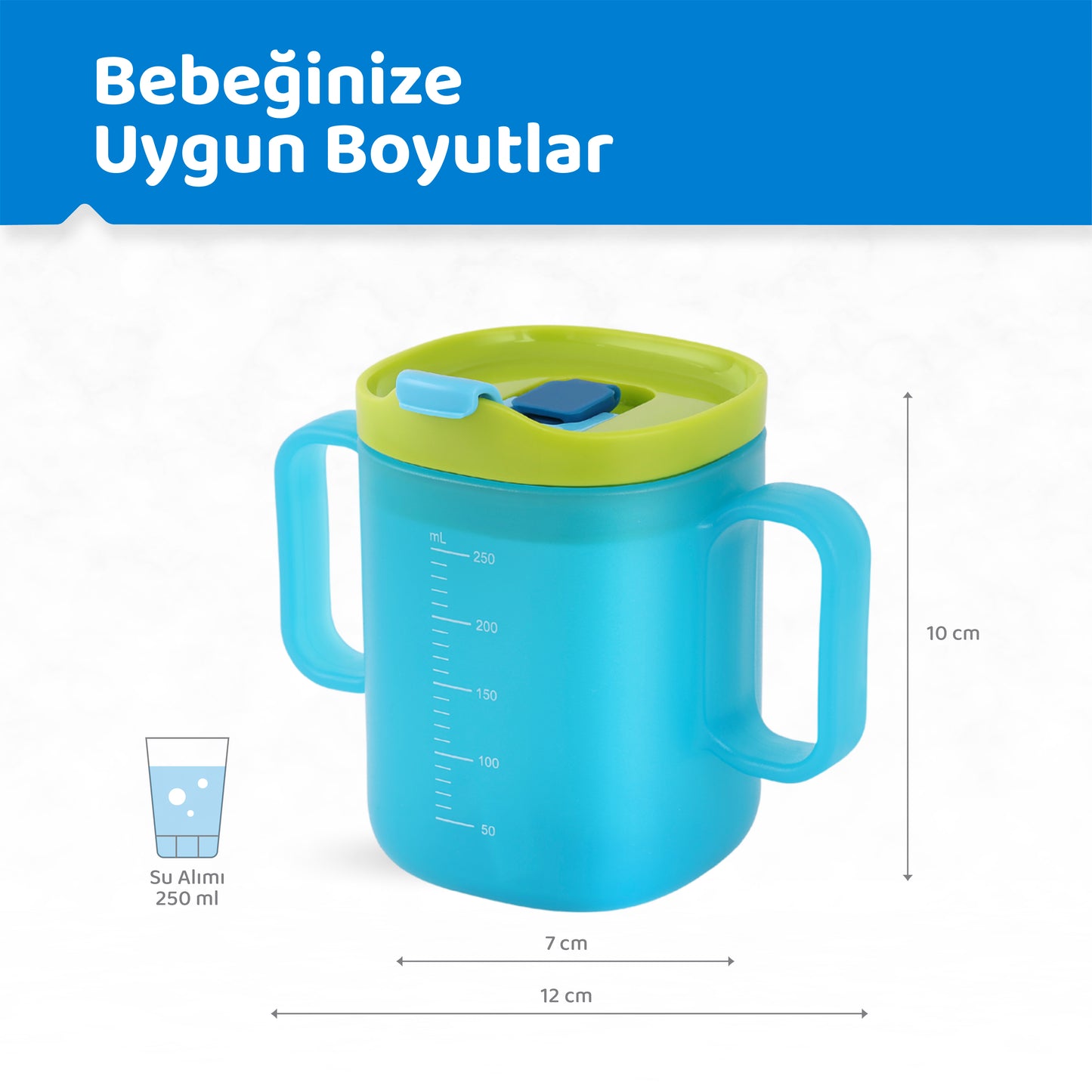 Bebek Suluk, Alıştırma Bardağı, 250 ml, Çok Fonksiyonlu, Guqqo