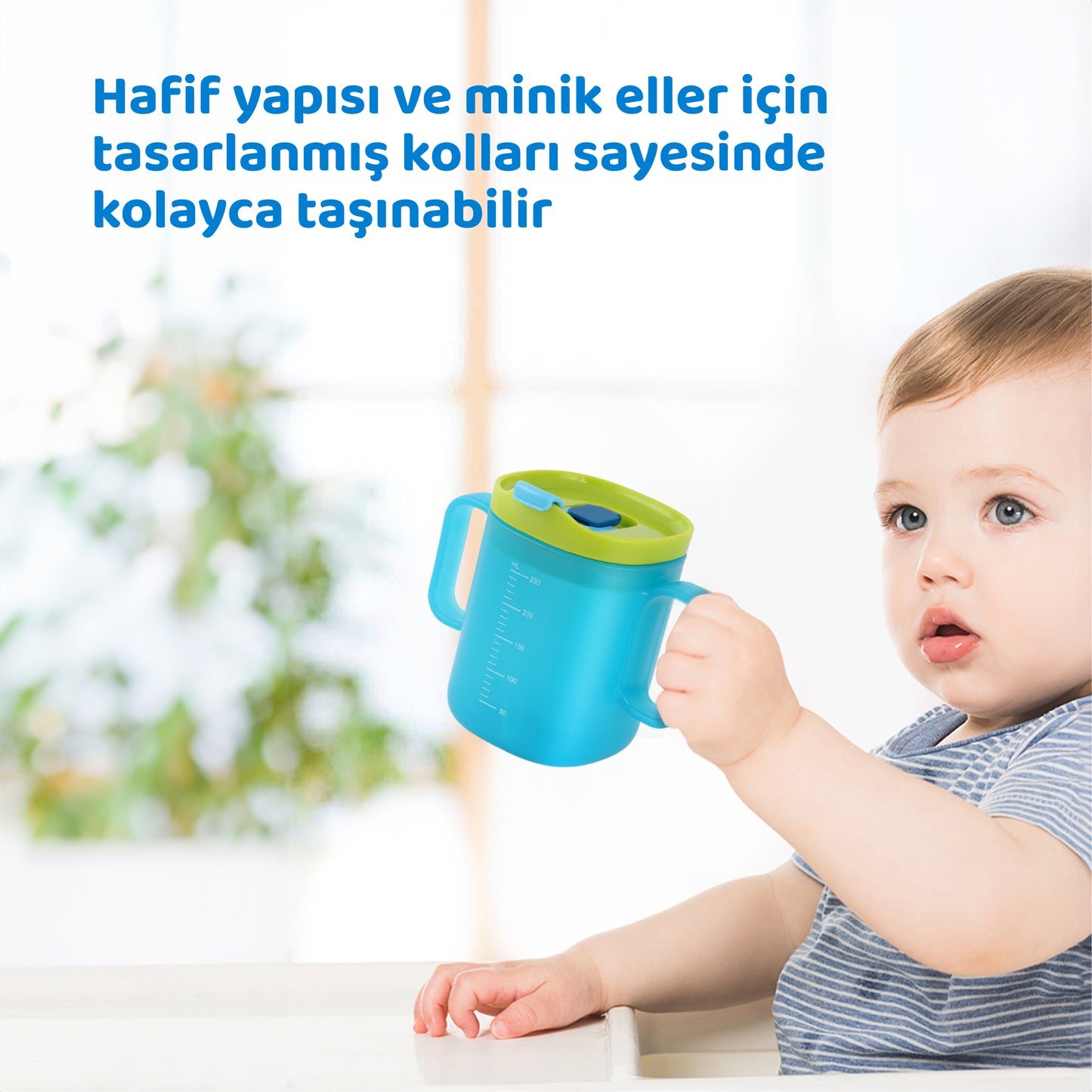 Bebek Suluk, Alıştırma Bardağı, 250 ml, Çok Fonksiyonlu, Guqqo