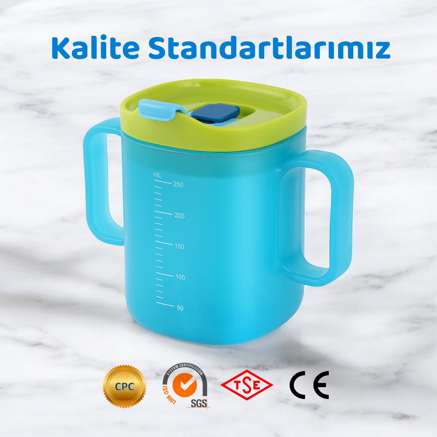 Bebek Suluk, Alıştırma Bardağı, 250 ml, Çok Fonksiyonlu, Guqqo
