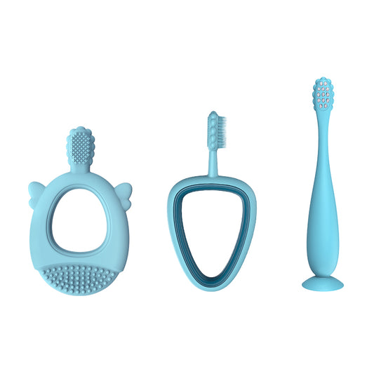 Guqqo 3 Things Baby Toothbrush Set