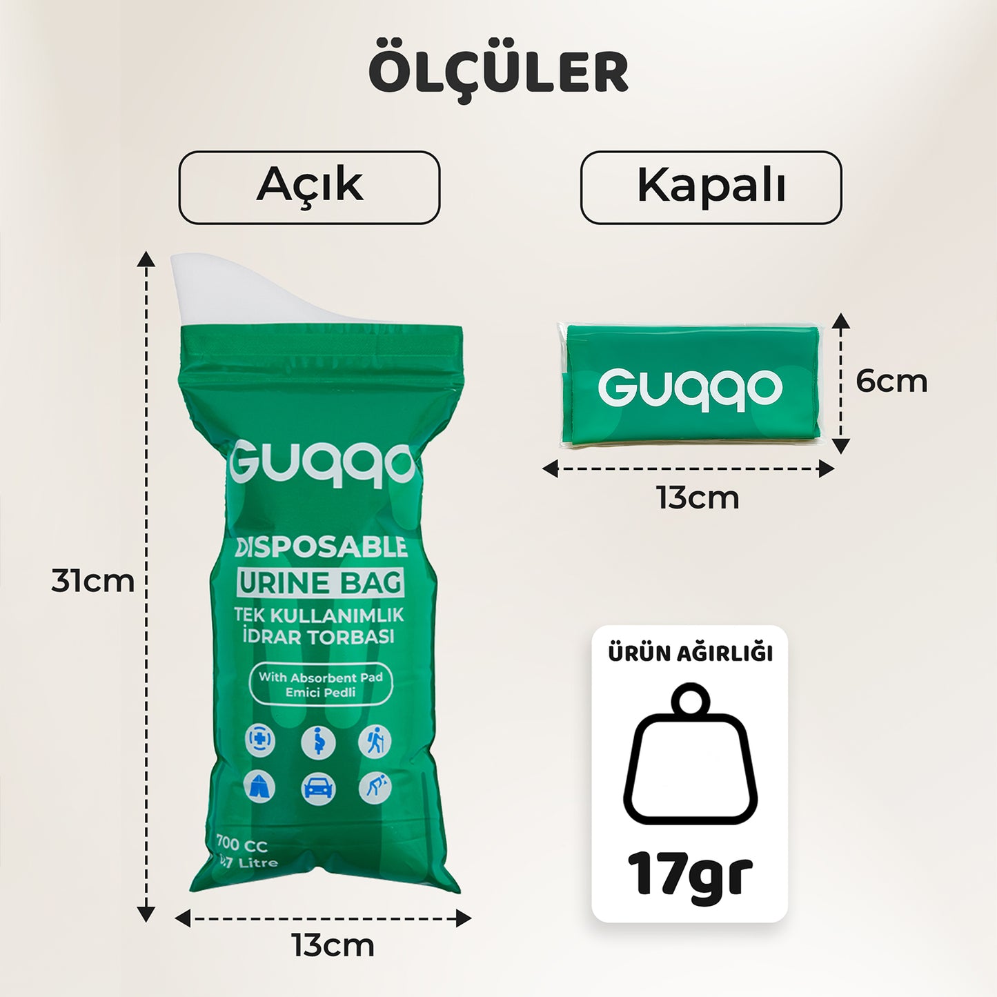 Çocuk Lazımlık Pisuar idrar Torbası - 5 Adet