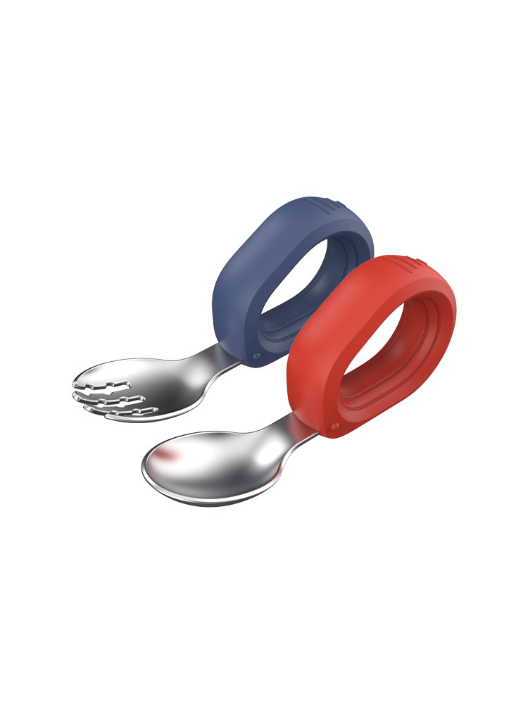 Guqqo Easy to Grasp Baby Spoon and Fork Set